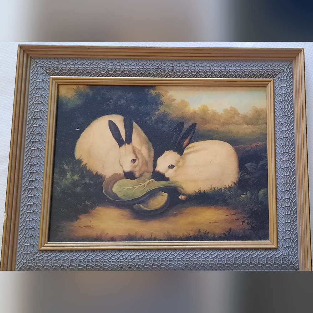 Farmhouse Two Himalayan Rabbits by P.Rolence